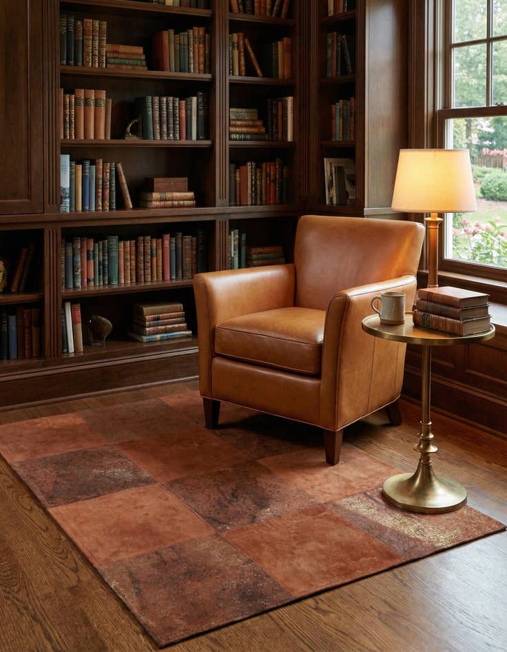 Detail image of 2' 1 x 3' 1 Cowhide Leather Rug