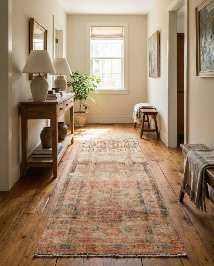 Detail image of 3' x 10' Hand Knotted Ultra Vintage Persian Wool Runner Rug