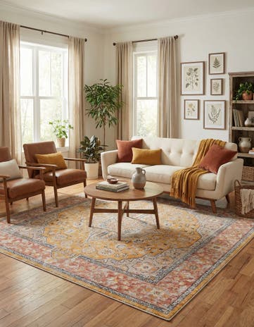 Yellow Lola Square Rug