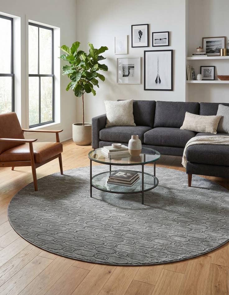 Detail image of  10' x 10' Vogue Geo Round Rug