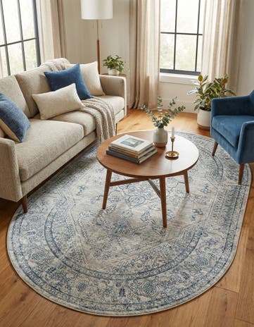 Gray Newport Oval Rug