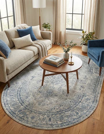 Gray Newport Oval Rug
