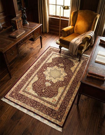 3' 3 x 5' Ghom Silk Rug