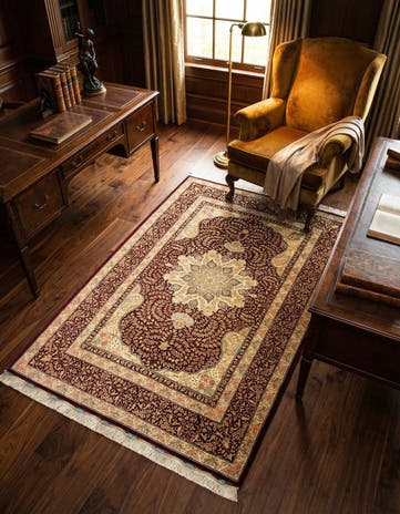 3' 3 x 5' Ghom Silk Rug