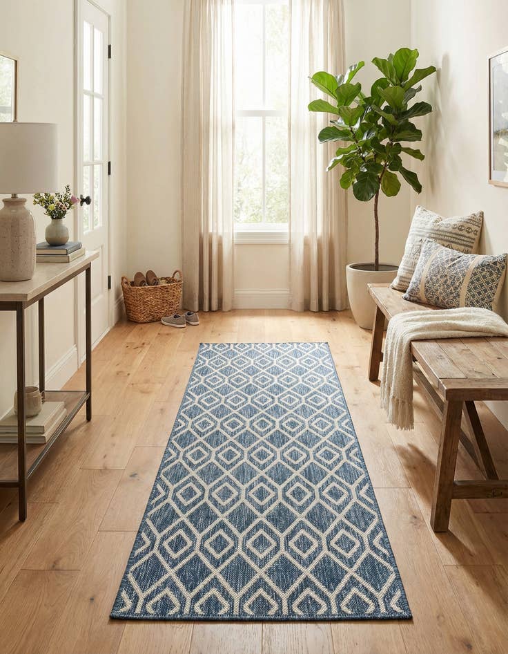 Detail image of 2' x 8' Easy-Clean Jill Zarin Turks and Caicos Indoor / Outdoor Runner Rug