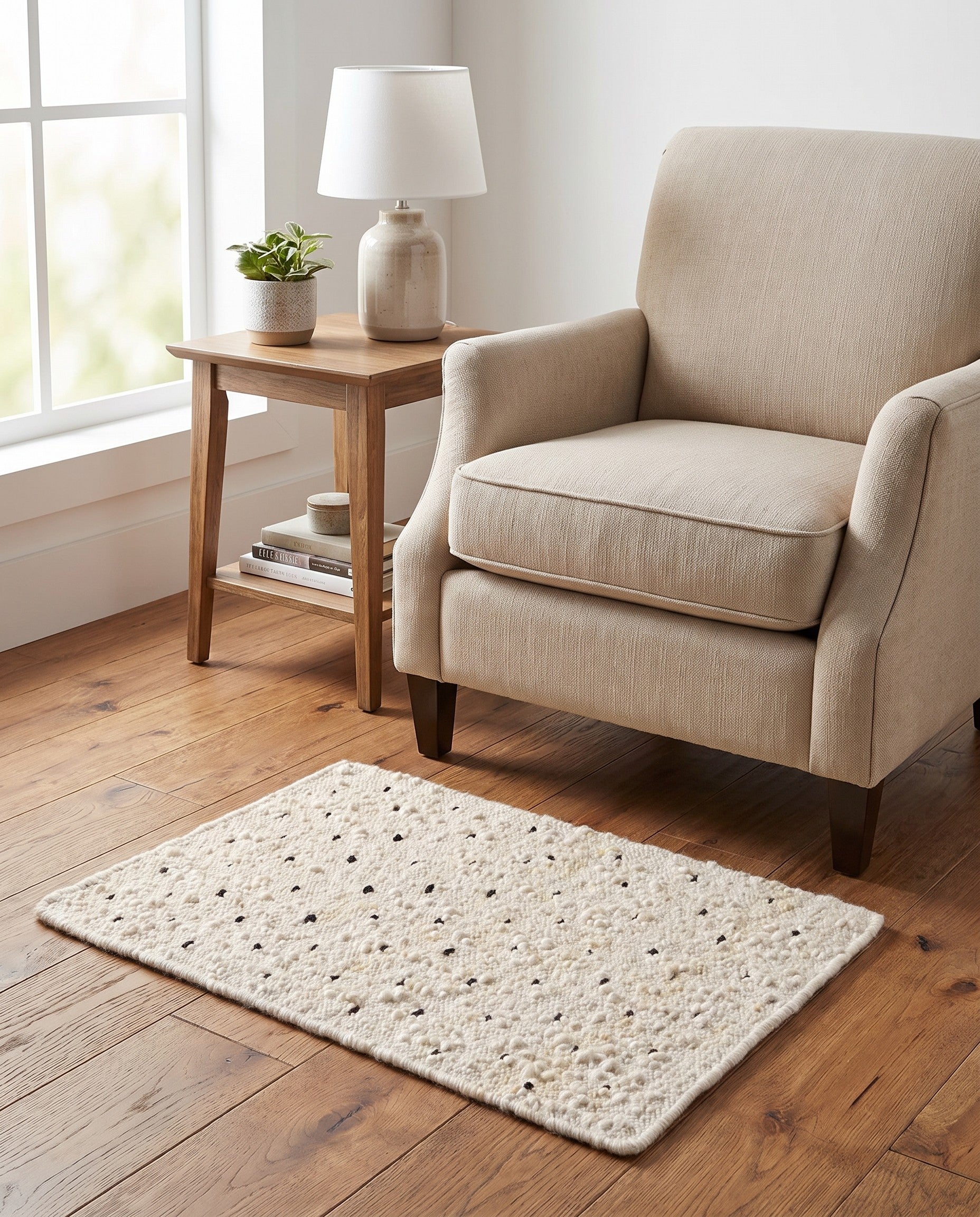 2' 1 x 3' Hand Knotted Moroccan Wool Rug