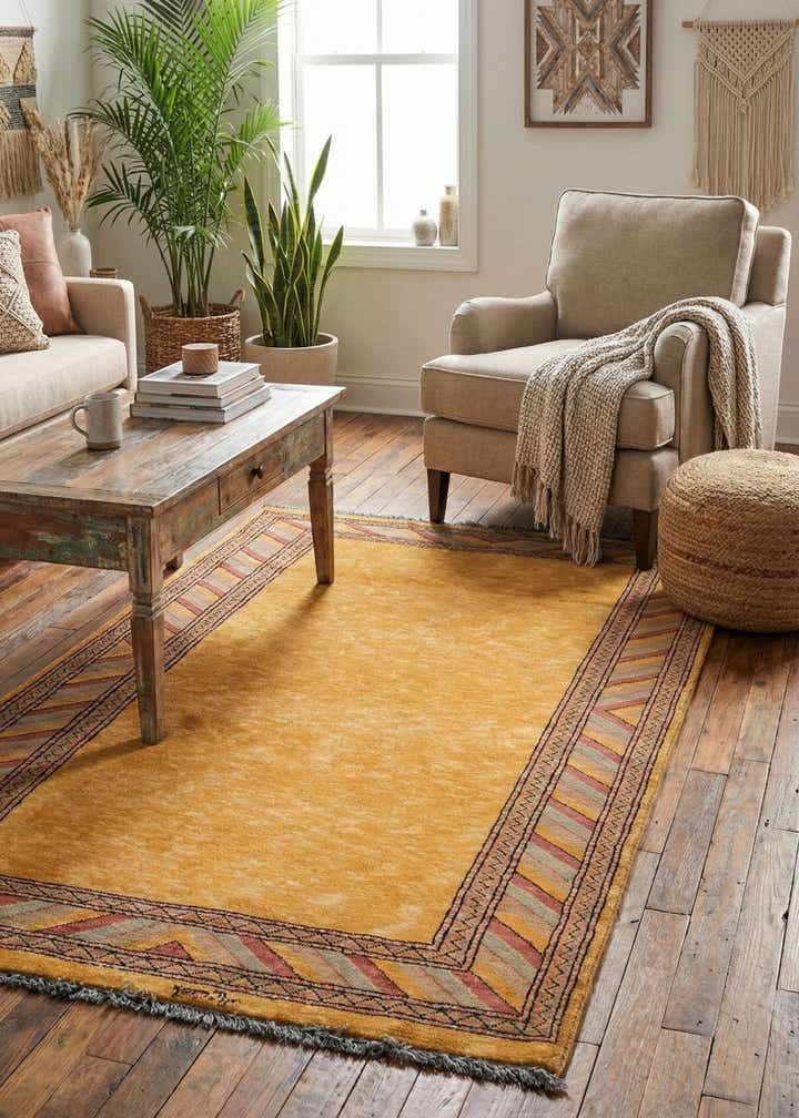 3' 3 x 4' 10 Hand Knotted Ziegler Oriental Wool Rug