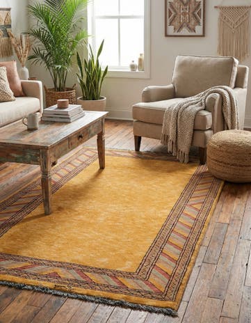 3' 3 x 4' 10 Hand Knotted Ziegler Oriental Wool Rug