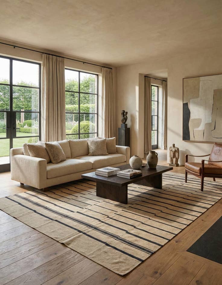 Detail image of 9' 9 x 13'  Hand Woven Kilim Modern Wool Rug