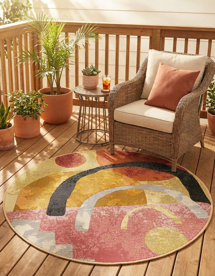 4' x 4' Easy-Clean Modern Indoor / Outdoor...