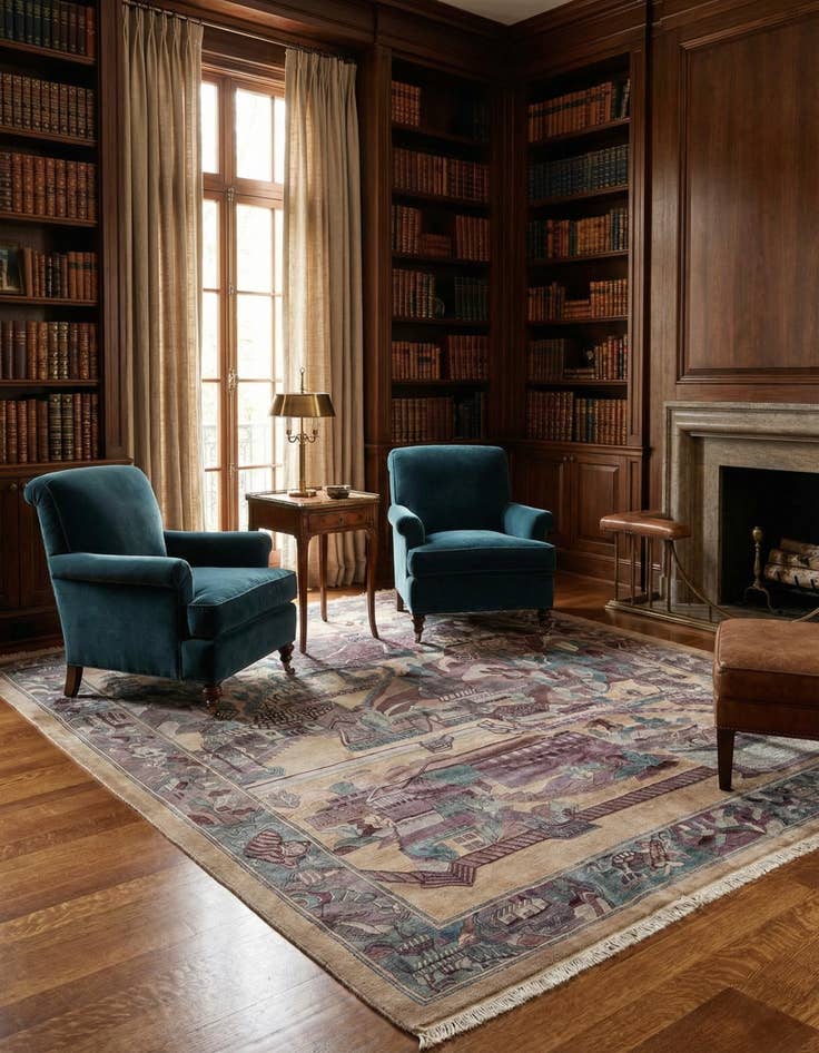 Detail image of  10' 1 x 12' 10  Hand Knotted Tibet Wool Rug