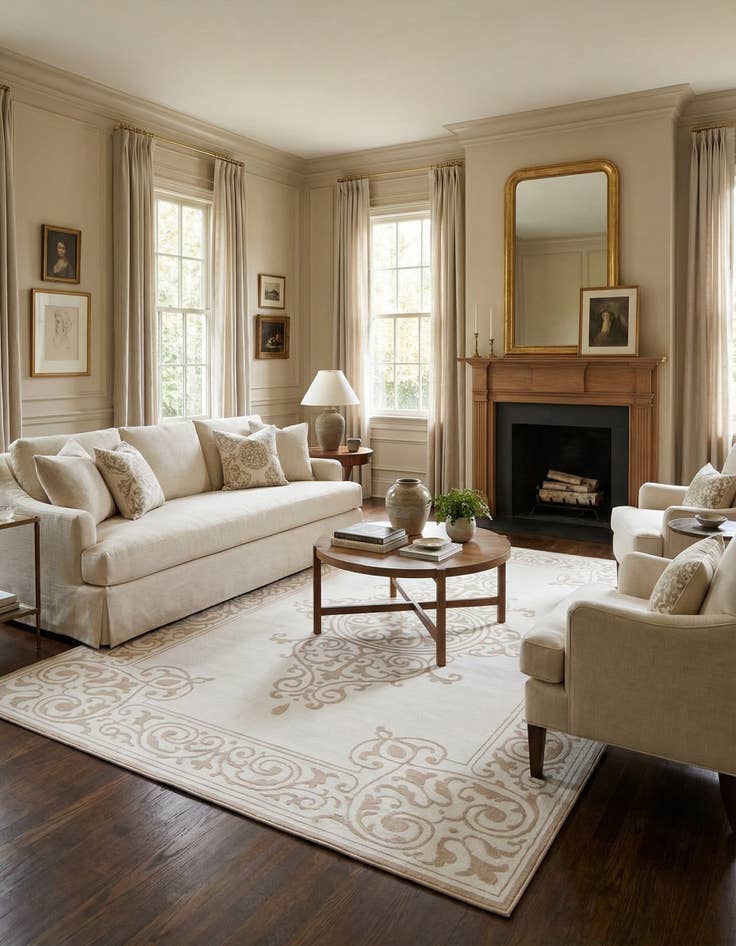 Detail image of 7' 10 x 11' 6 Hermitage Rug