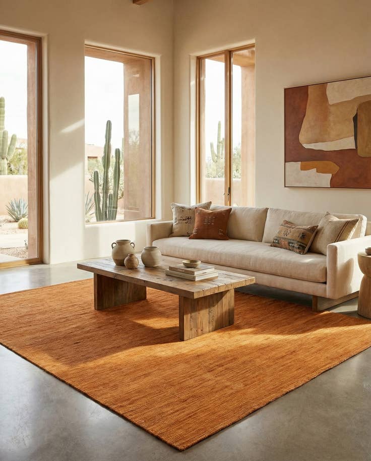 Detail image of 6' 3 x 9' 10 Hand Woven Kilim Modern Wool Rug