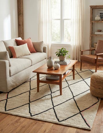 5' 3 x 8' 3 Hand Knotted Moroccan Wool Rug