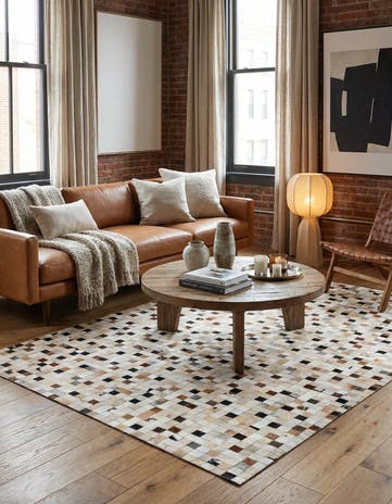 5' x 7' 11 Cowhide Stocks Rug