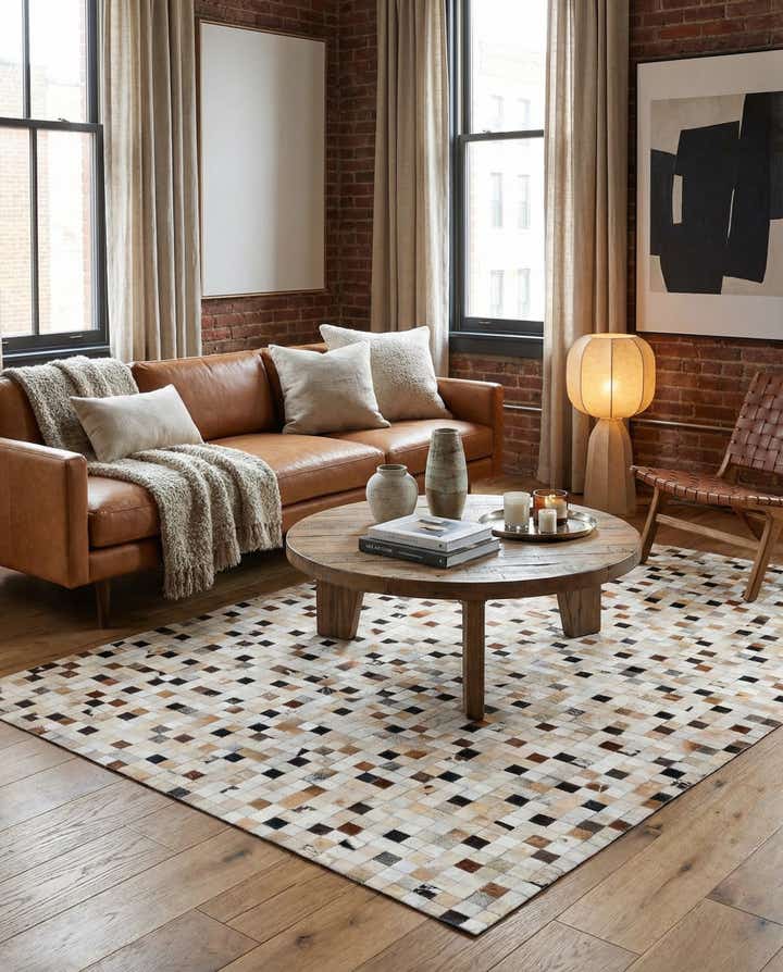 5' x 7' 11 Cowhide Stocks Rug