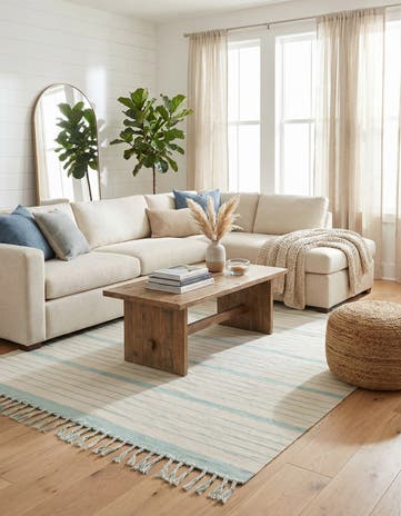 9' x 12' Hand Woven Chindi Cotton Rug