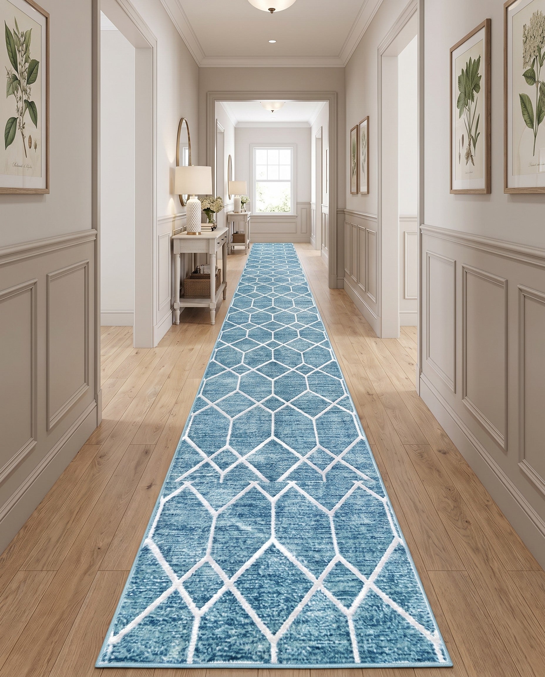 3' x 19' 8 Lattice Trellis Runner Rug