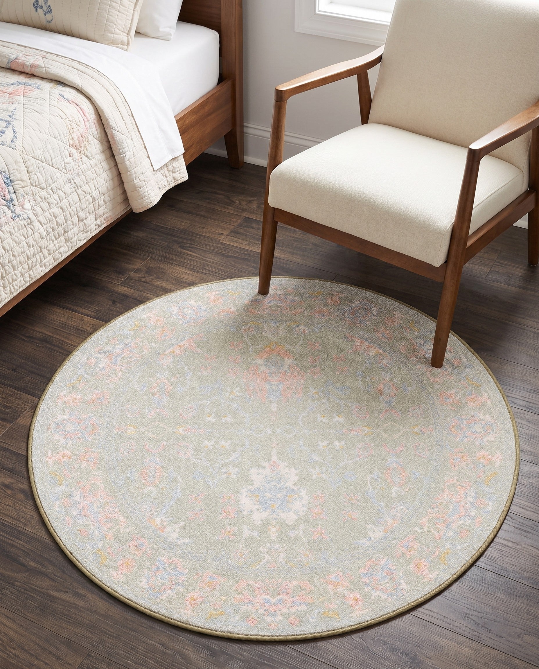 3' 3 x 3' 3 Kamala Washable Round Rug