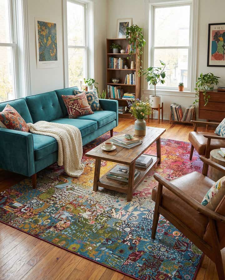 8' x 10' Easy-Clean Modern Indoor / Outdoor Rug