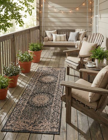2' x 6' Easy-Clean Traditional Indoor / Outdoor Runner Rug