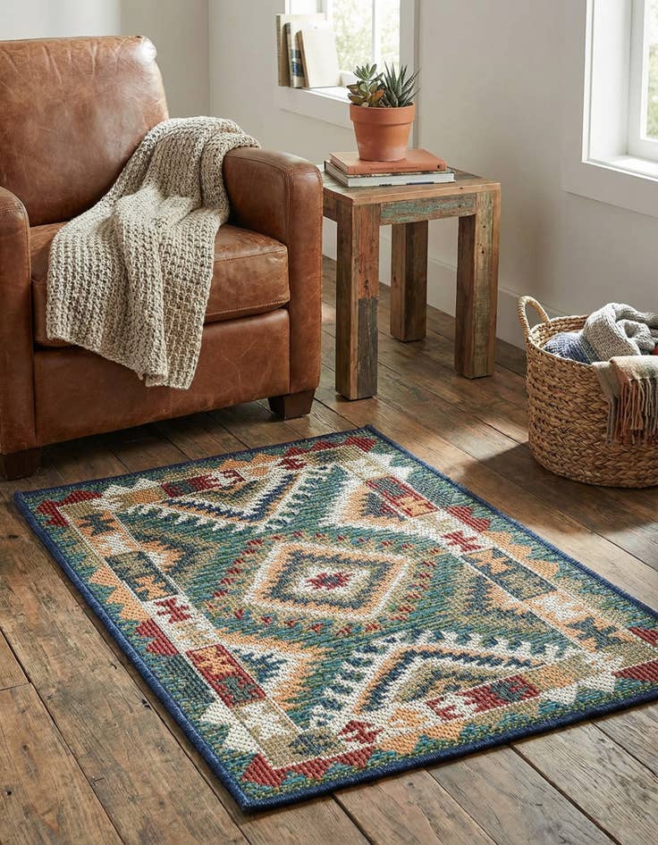 Detail image of 2' x 3'  Washable Baja Indoor / Outdoor Rug