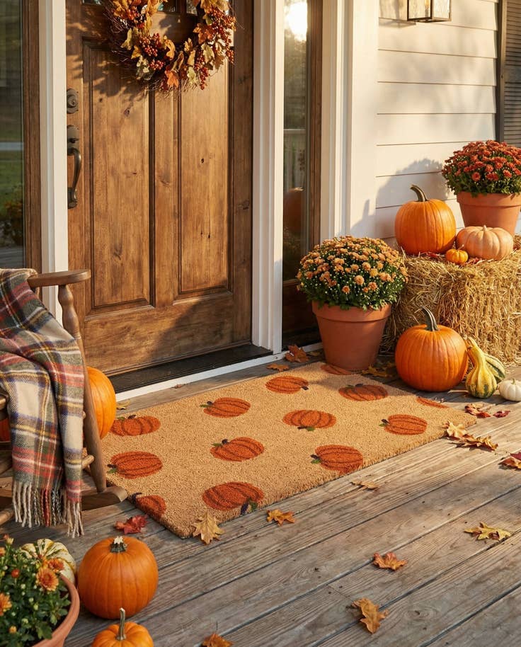Detail image of 1' 6 x 2' 6 Pumpkins Doormat