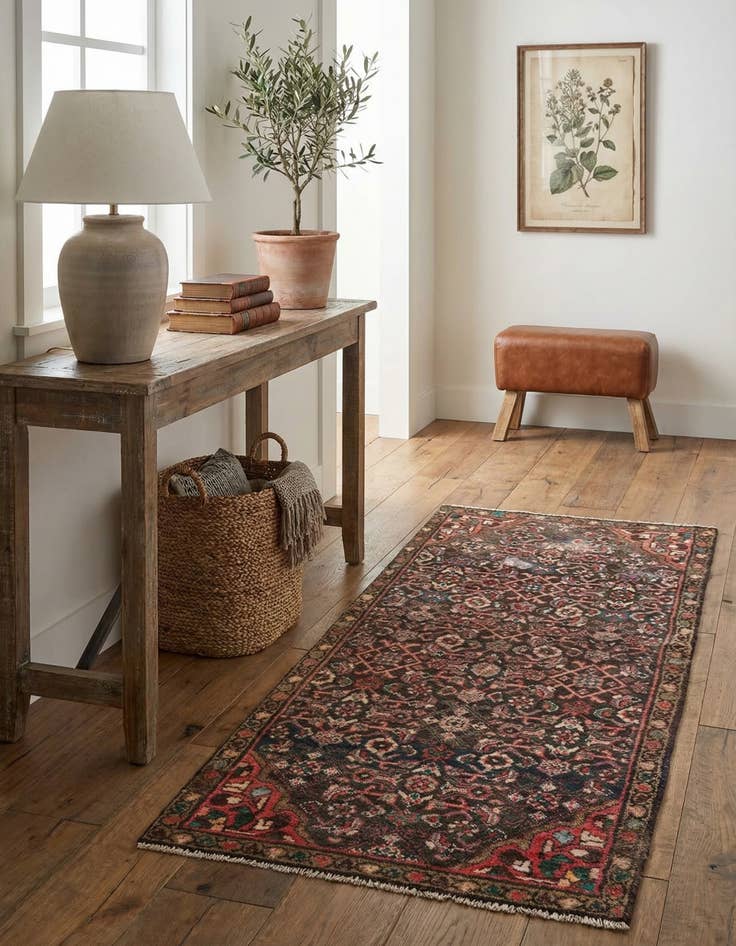 Detail image of 2' 7 x 5' 4  Hand Knotted Ultra Vintage Persian Wool Runner Rug