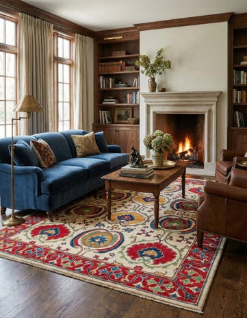 5' x 7' Hand Knotted Kazak Rug