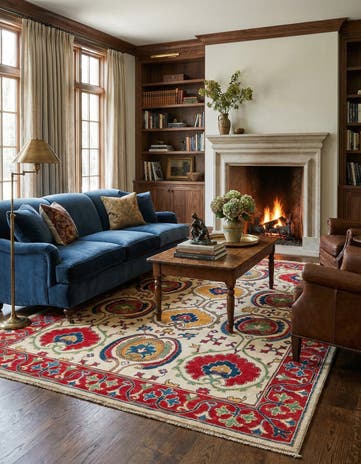 5' x 7' Hand Knotted Kazak Rug
