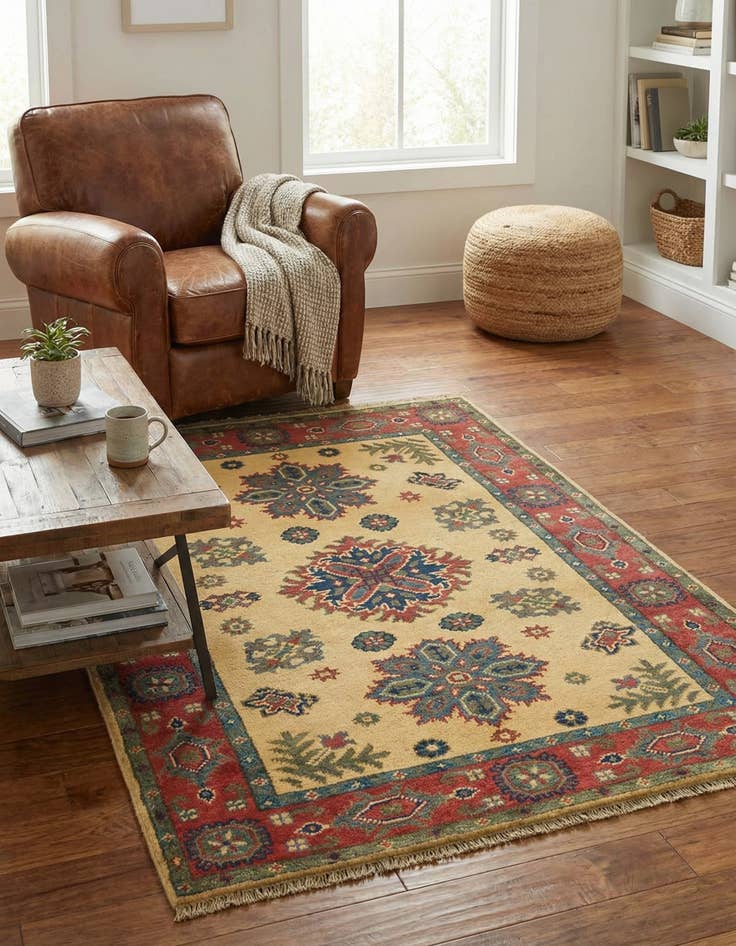 Detail image of 2' 10 x 3' 11  Hand Knotted Kazak Rug