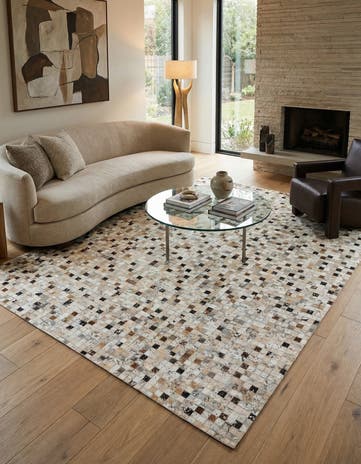 5' 1 x 7' 8 Cowhide Stocks Rug