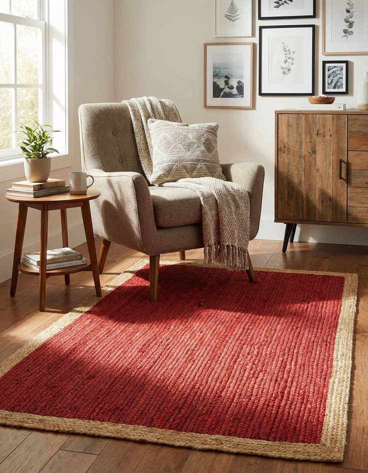 Detail image of 3' 3 x 5' 3  Hand Braided Jute Rug