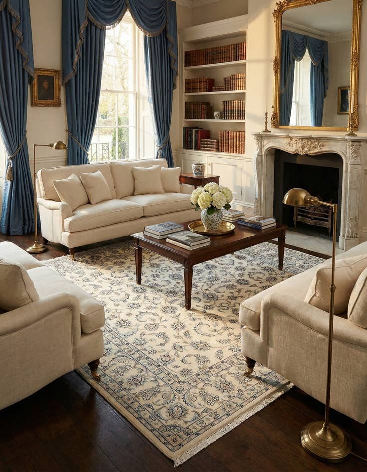 Detail image of 6' 6 x 7' 2 Nain Square Rug