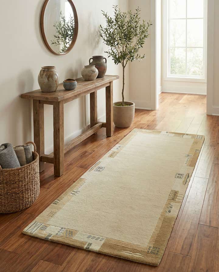 2' 6 x 4' 7 Hand Knotted Nepal Wool Runner Rug