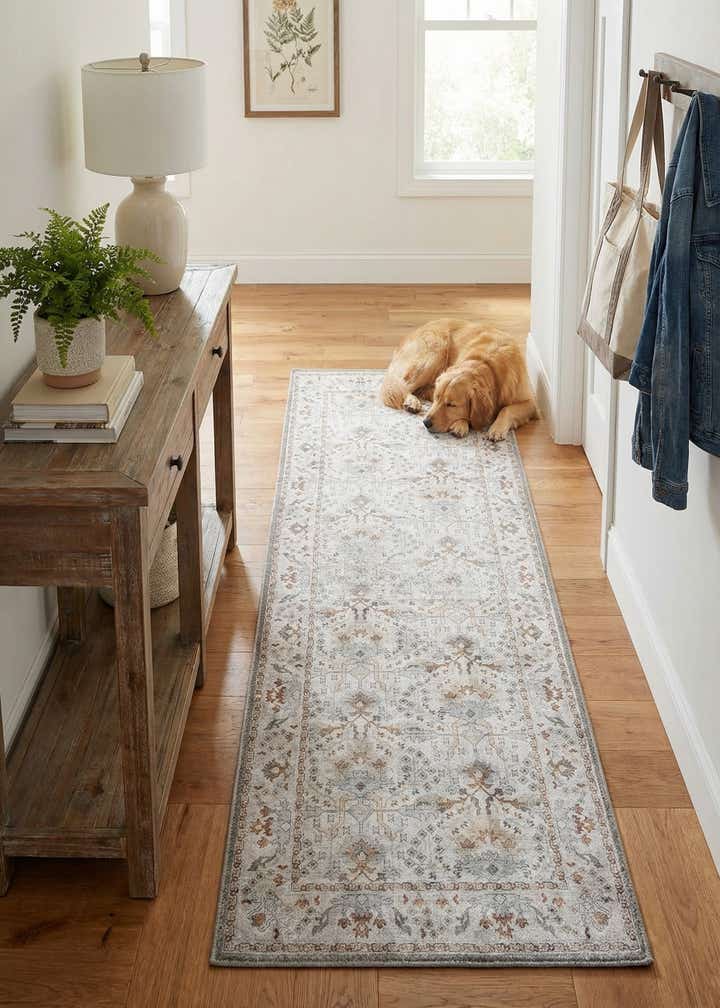 2' x 6' 1 Washable Timeless Runner Rug