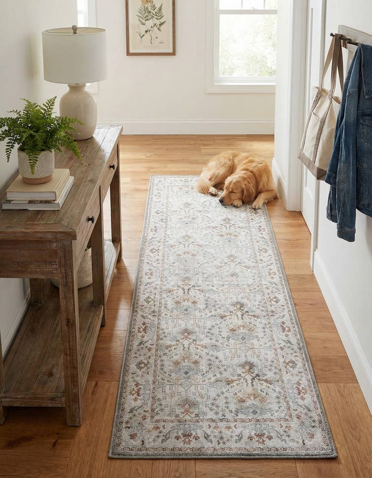Detail image of 2' x 6' 1 Washable Timeless Runner Rug