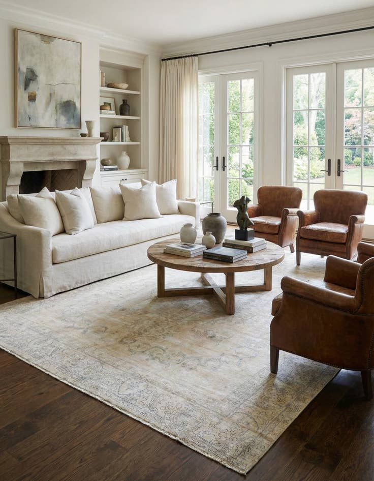 Detail image of 9' 4 x 11' 10  Hand Knotted Ultra Vintage Persian Wool Rug