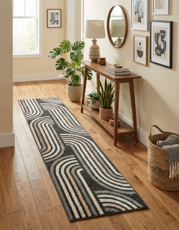 Charcoal Charlotte Runner Rug