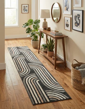 Charcoal Charlotte Runner Rug