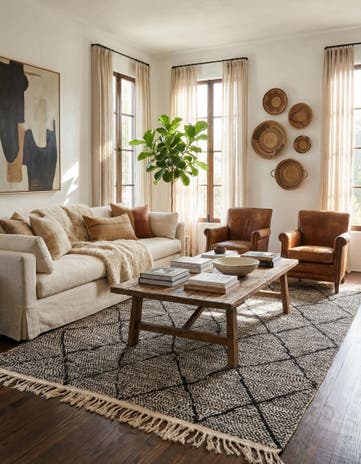6' 10 x 10' 2 Hand Knotted Moroccan Wool Rug