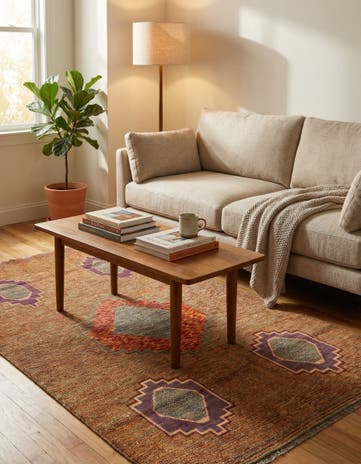 3' 8 x 6' 3 Hand Knotted Darya Wool Rug