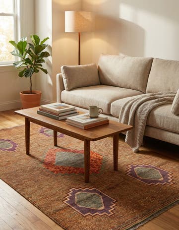 3' 8 x 6' 3 Hand Knotted Darya Wool Rug