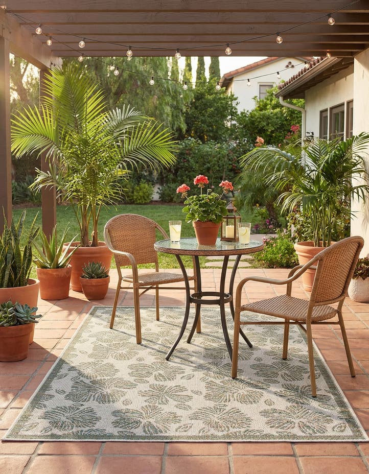 4' 1 x 6' 1 Easy-Clean Baja Indoor / Outdoor Rug