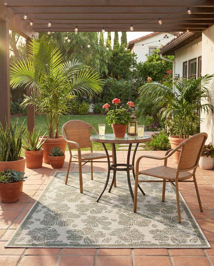 Detail image of 4' 1 x 6' 1 Easy-Clean Baja Indoor / Outdoor Rug