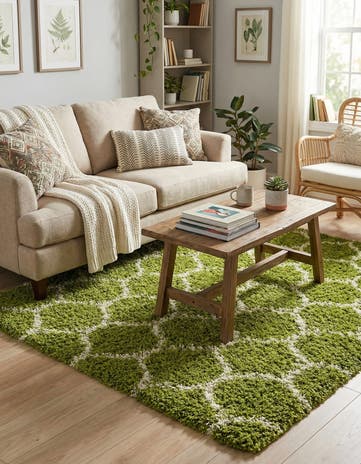 6' x 6' Trellis Shag Square Rug