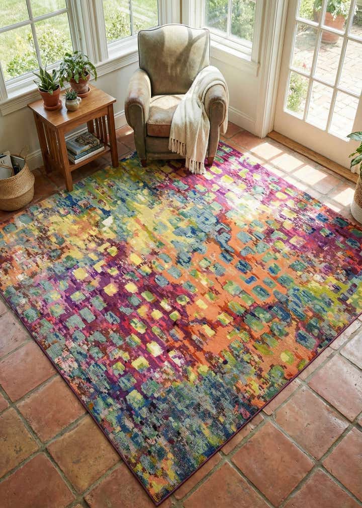 12' 2 x 12' 2 Washable Barcelona Square Rug