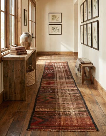 2' x 9' 9 Hand Knotted Kilim Fars Persian Wool Runner Rug