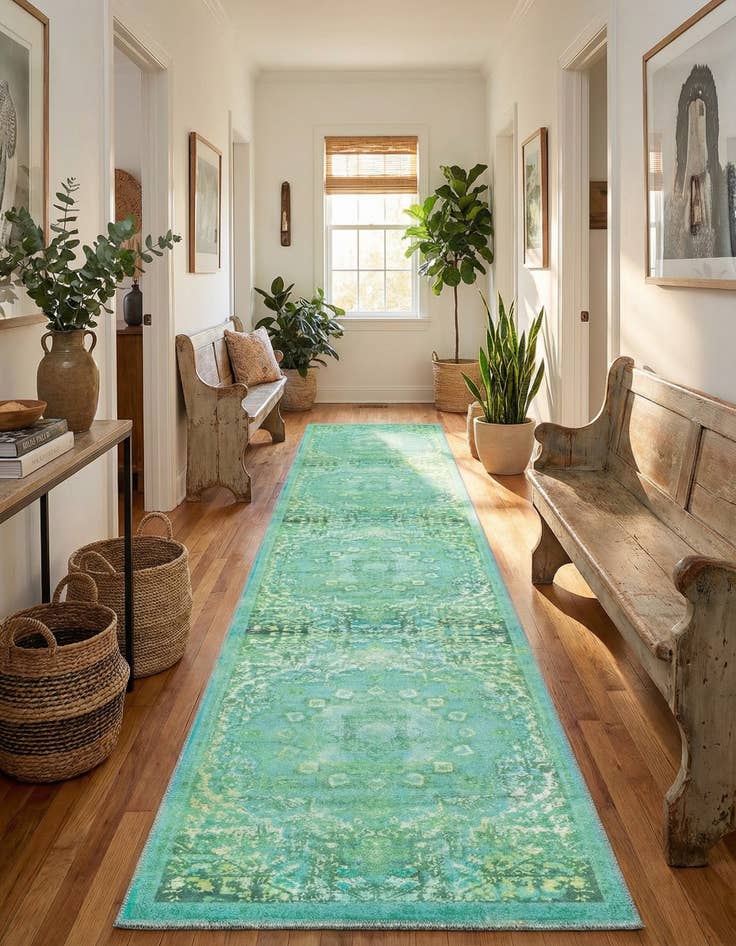 Detail image of  2' x 10'  Washable Francesca Runner Rug