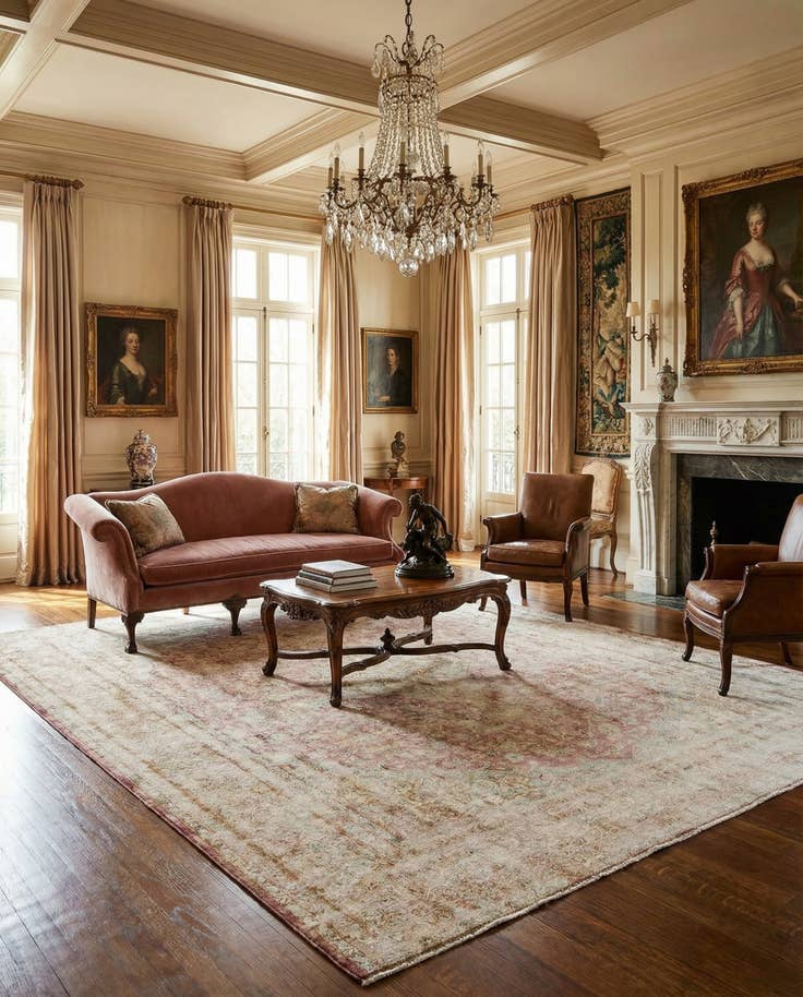 Detail image of 9' 8 x 12' 3 Vintage Royal Wool Rug